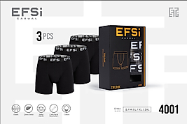 TRUNK BOXER 3 LÜ KUTU 4001 SİYAH