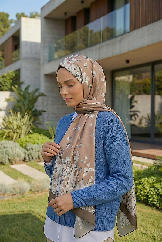 ALFA SİLK ŞAL PASTEL ÇİÇEK DESEN-1