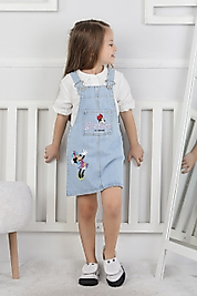 YSM KİDS %100 PAMUK BASKILI KOT JİLE