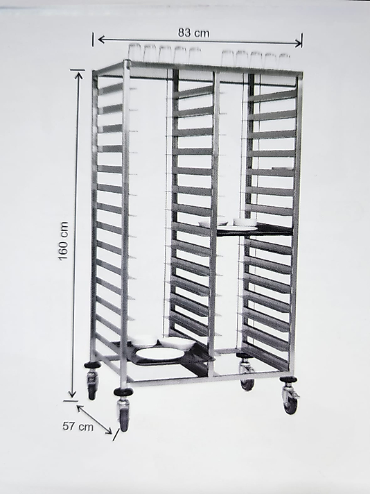 Bulaşık Toplama İnox 304 30 Tepsi Kapasiteli 2'li