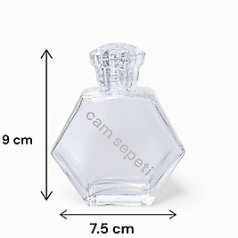 50 cc Altıgen Cam Kolonya Şisesi