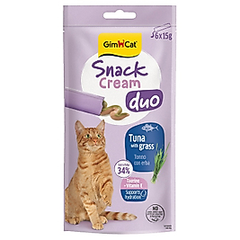 Gimcat Snack Cream Ton Balıklı Yetişkin Kedi Ödül Maması 6x15 Gr