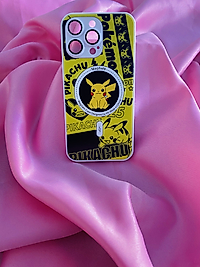 iPhone 15 Pro Max Pikachu Desenli Magsafe Şarj Özellikli Telefon Kılıfı