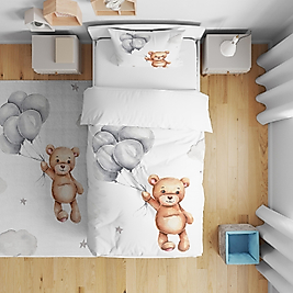 Minibabyrooms Balonlu Ayıcık Temalı Nevresim Takımı