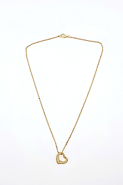 Gold, Taşlı Kalp Kolye