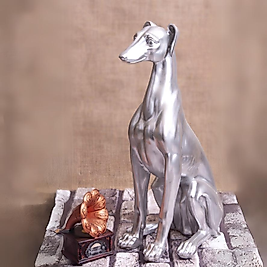 Erkek Köpek 63x33cm. GÜMÜŞ