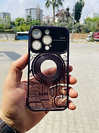 iPhone 15 Pro Lens Korumalı Telefon Kılıfı Mor