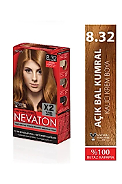 Nevaton 2 Li Saç Boyası 8.32 Açık Bal Kumral 2 li