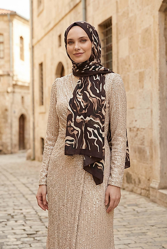 Spring kamuflaj desen şal