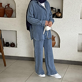 Tensel kot takım /mavi