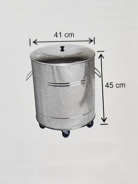 Paslanmaz 430 Kalite Gıdaya Uygun Kap 40 LT