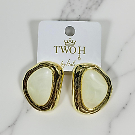 Mango Model Gold Krem Küpe