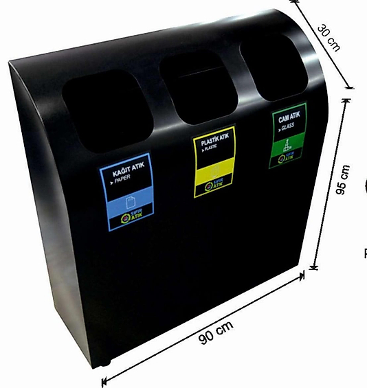 Geri Dönüşüm Çöp Kovası Boyalı İç Kovalı ( KDV DAHİL )