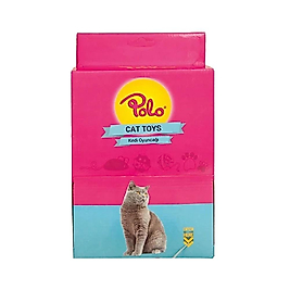 Polo Tüylü Kırmızı Burun Fare Kedi Oyuncağı (17 cm)