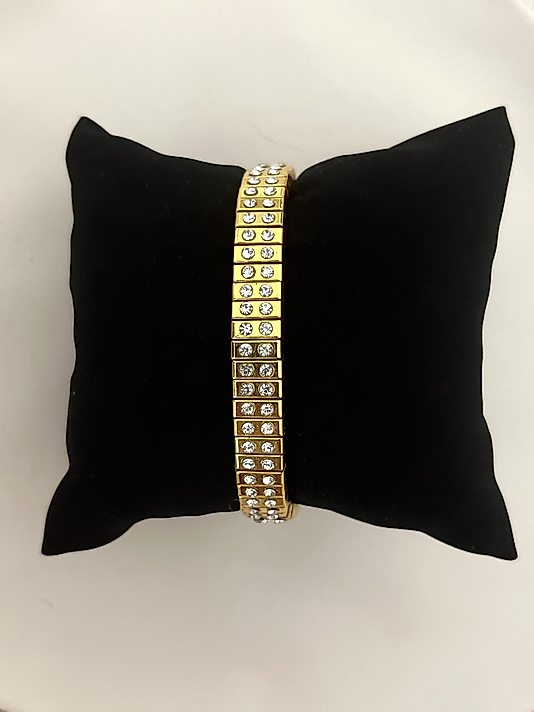 Çelik Gold Çok Taşlı Nomi Bileklik