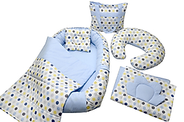 Berababy Babynest Emzirme Yastıklı Renkli Puantiye Model Bebek Yuvası