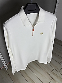 ZEROWEAR - HERMES ALTIN LOGO DETAYLI PİKE & OYSHO KUMAŞ KARIŞIMI POLO YAKA