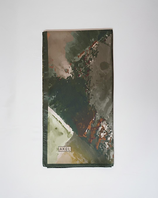 Dijital Kristal Eşarp Pastel Boya Desen