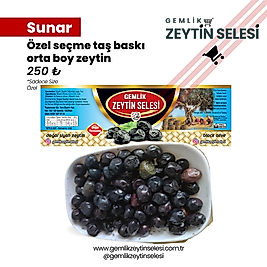 Özel seçme taş baskı orta boy siyah zeytin