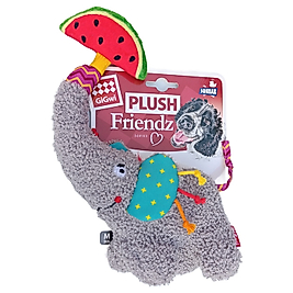 GiGwi 6797 Plush Friendz Sesli Fil Peluş Çiğneme Halkalı Köpek Oyuncağı
