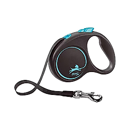 Flexi Black Design Small Mavi Şerit Otomatik Gezdirme Tasması (5 m)