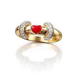 Zirkon Taşlı Kalpli Yüzük