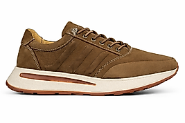 Erkek Ortopedik Jel Topuk Dikeni Destekli, Hakiki Deri  Lastikli Spor Ayakkabısı