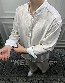 Müslin Kumaş Gömlek - Beyaz