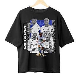 Kylian Mbappe - Baskılı Oversize Tişört