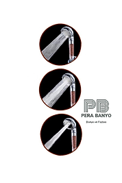 Pera Su Tasarruflu Arıtmalı Duş Başlığı + Vera Pvc Hortum Duş Takımı