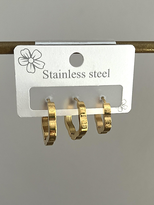 Çelik 3’lü Marka Küpe