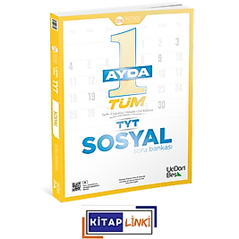 345 - 1 Ayda Tüm TYT Sosyal Soru Bankası üçdörtbeş yayıncılık 2025