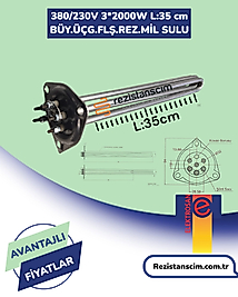 6 Kw Ücgen Flanş B.Ücgen 35 cm Bulaşık Makinesi Boiler Rezistans Elektrosan Marka