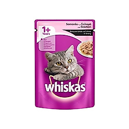 Whiskas Somonlu Yetişkin Kedi Pouch Yaş Mama (85 g)