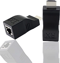 Hq Speed Hdmi Uzatıcı Cat6 Kablo ile Uzatıcı Dönüştürücü Adaptör 30 Metre