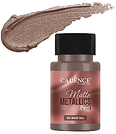 CADENCE MAT METALİK BOYA 50ML KAHVERENGİ -MMB027