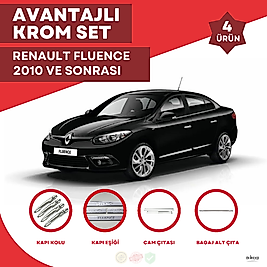 Renault Fluence Avantajlı Krom Set 2010 Ve Sonrası -4Ürün- Paslanmaz Çelik