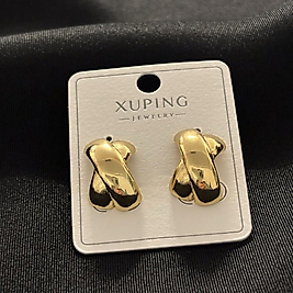 14k Altın Kaplama Xuping Gold Çelik Küpe