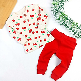 Kiraz Desen Kaşkorse Takım