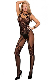 Kadın  Fantezi Vücut Çorabı Esnek Örgülü Seamless