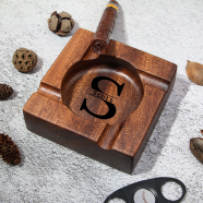 Kişiye Özel İsimli Ahşap Küllük – 13x13 cm Şık Tasarım