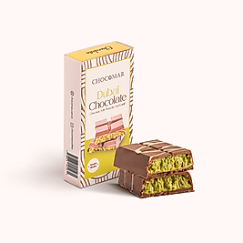 CHOCOMAR Dubai Çikolatası Gerçek Belçika Çikolatasından | Premium Kalite 90 GRAM