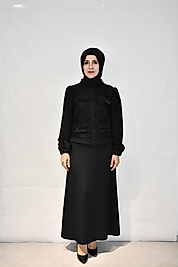 Siyah Jakar Ceket Etek Takım