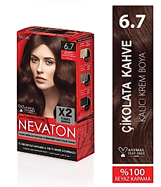 Nevaton 6.7 Çikolata Kahve Kalıcı Krem Saç Boyası 2 li