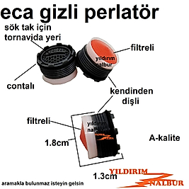 ECA SEREL BATARYA UCU GİZLİ PERLATÖR FİLTRELİ KENDİNDEN DİŞLİ MİNİ BOY