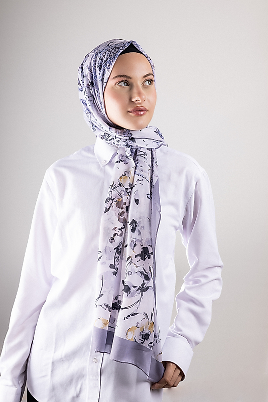 Digital Soft Şal Pastel Çiçek Desen