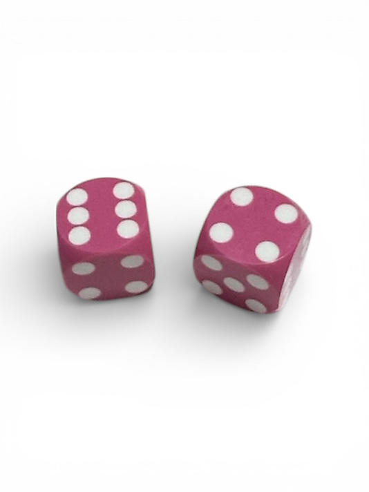 Pink Opaque Backgammon Precision Dice