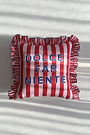 Dolce Far Niente Çizgili Fırfırlı Kırlent