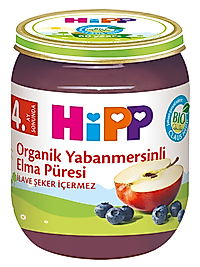 Hipp Yaban Mersinli Elma Püresi Kavanoz Mama 125 gr