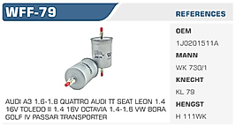 YAKIT FİLTRESİ AUDI A3 1.6-1.8 QUATTRO AUDI TT SEAT LEON 1.4  16V TOLEDO II 1.4 16V OCTAVIA 1.4-1.6 VW BORA  GOLF IV PASSAR TRANSPORTER